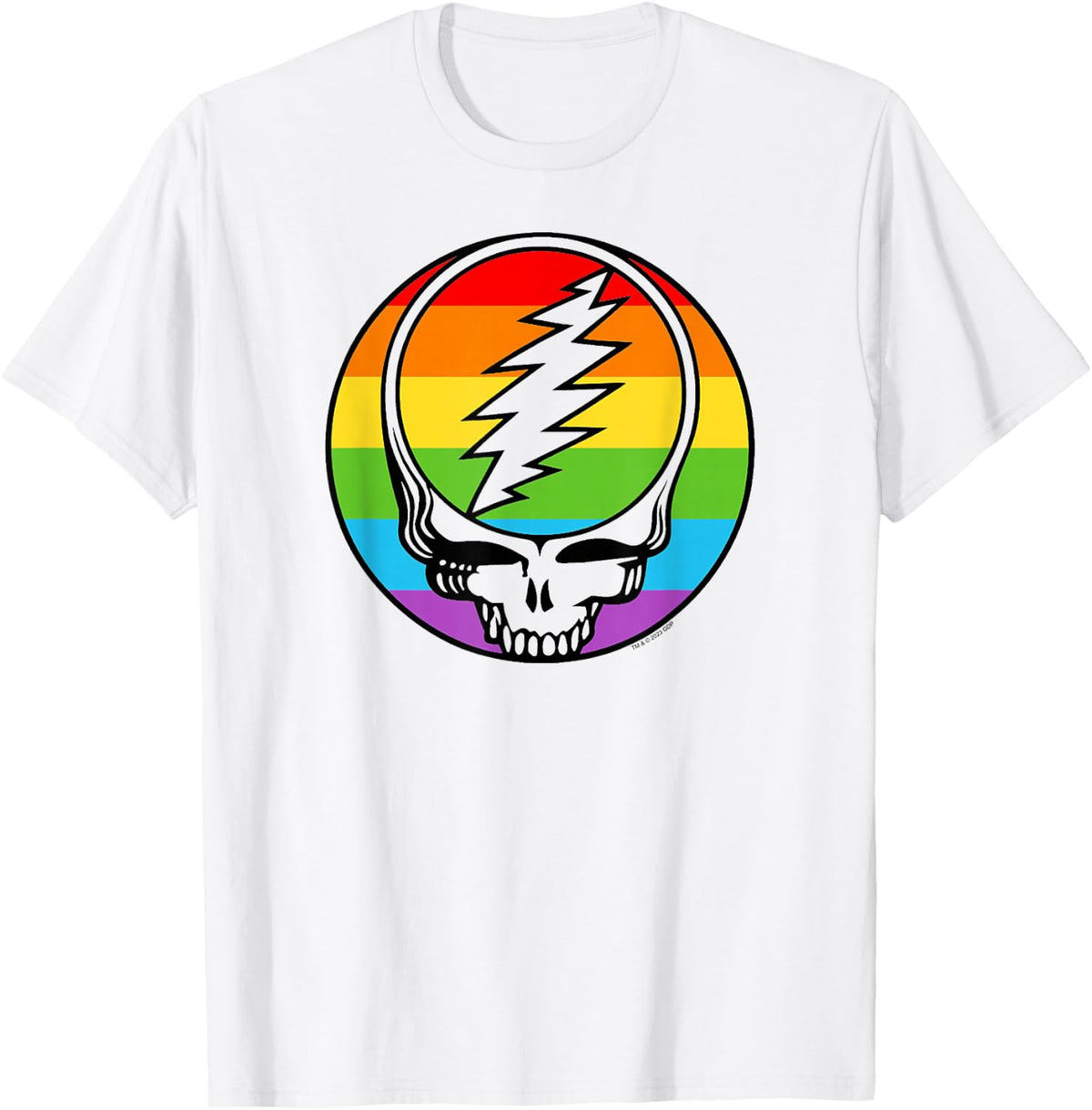 Grateful Dead Steal Your Face Rainbow Skull Band T-Shirt