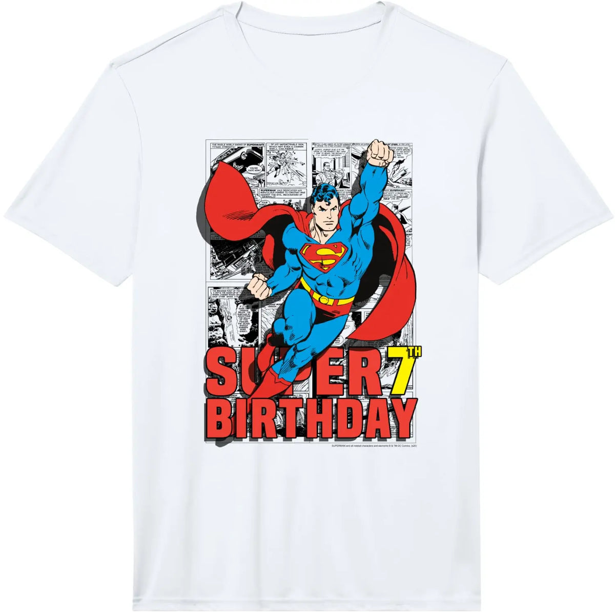 DC Comics Superman Super 7th Birthday Comic Performance T-Shirt Football Club Store