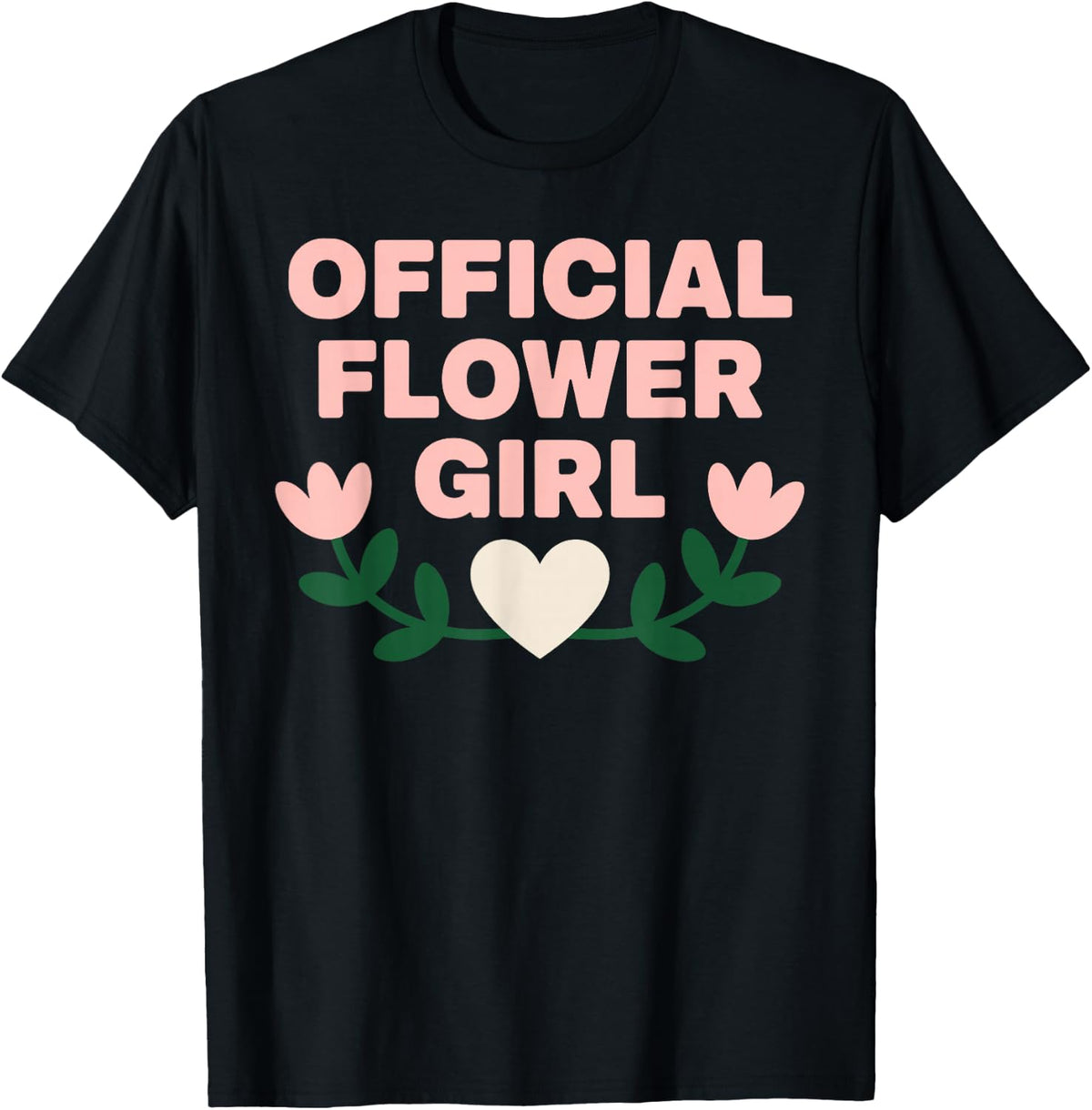 Funny Flower Girl Art for Girl Kid Women Flower Girl Wedding T-Shirt