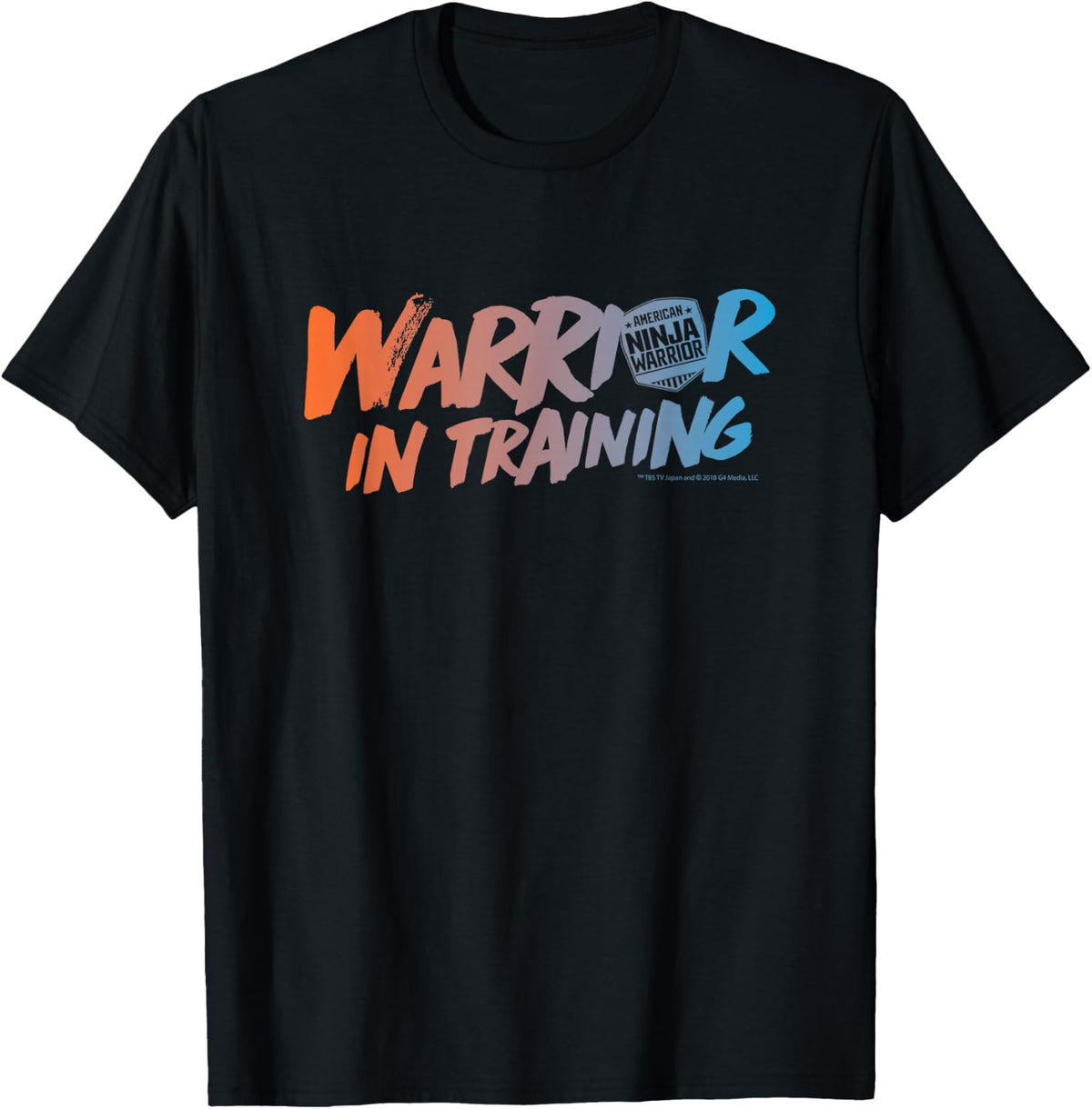 NBC American Ninja Warrior Unisex-Adults Kids T-Shirt - Black - Small - Short Sleeve - Crew Neck - Classic Fit - Solid Colors: 100% Cotton