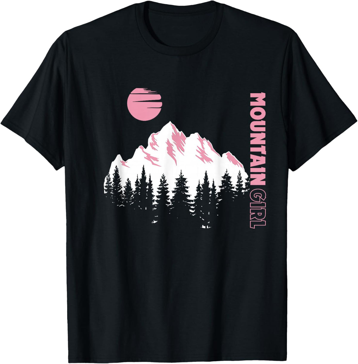 Mountain Girl Outdoor Loving Girl Mountain Moon Girl T-Shirt
