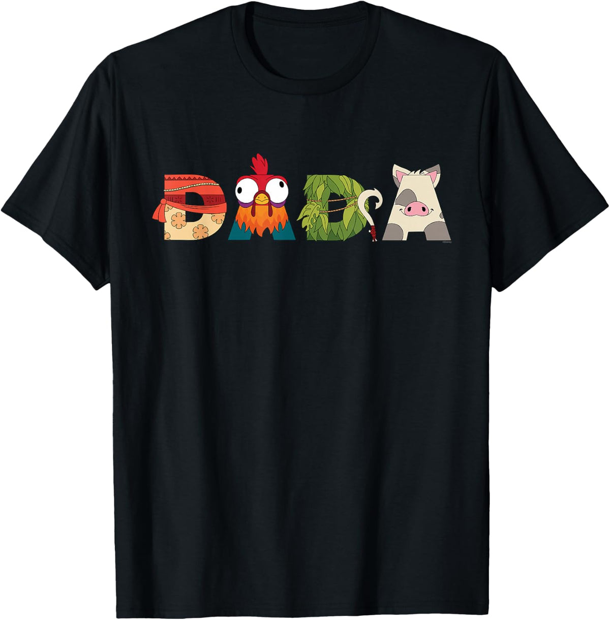 Disney Moana Letters Dada Father's Day Birthday Gift T-Shirt Football Club Store