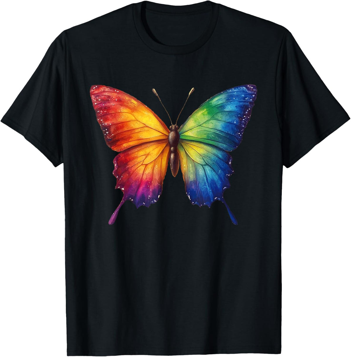 Butterfly Colorful Rainbow Graphic T-Shirt