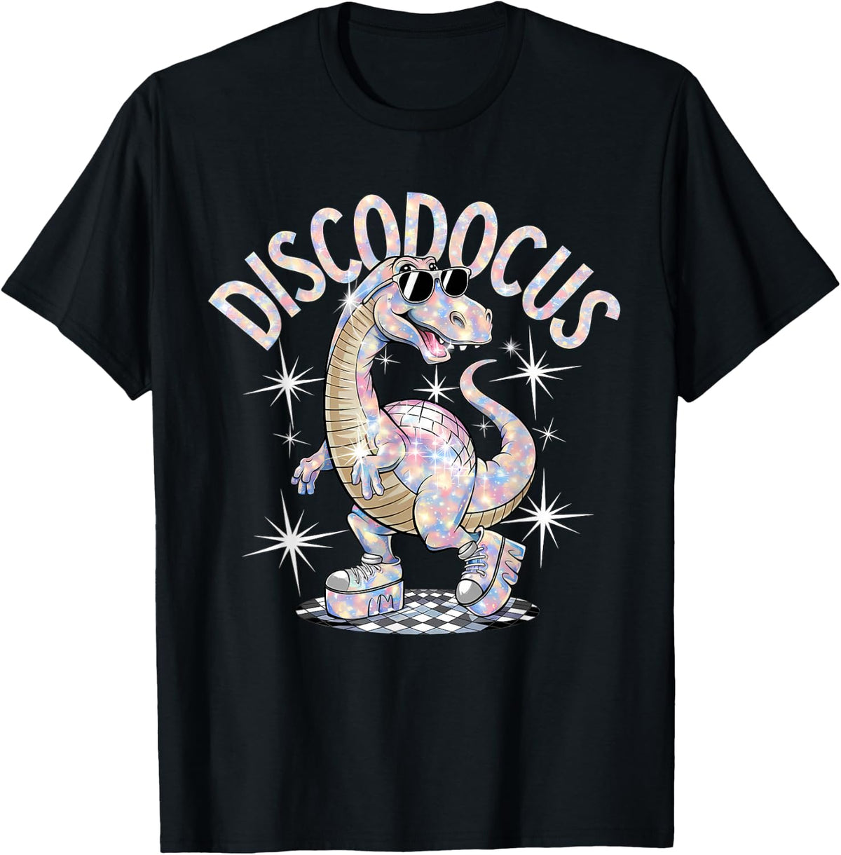 Disco Diplodocus Dinosaur Retro 70s Party Dino Funny Disco T-Shirt Football Club Store