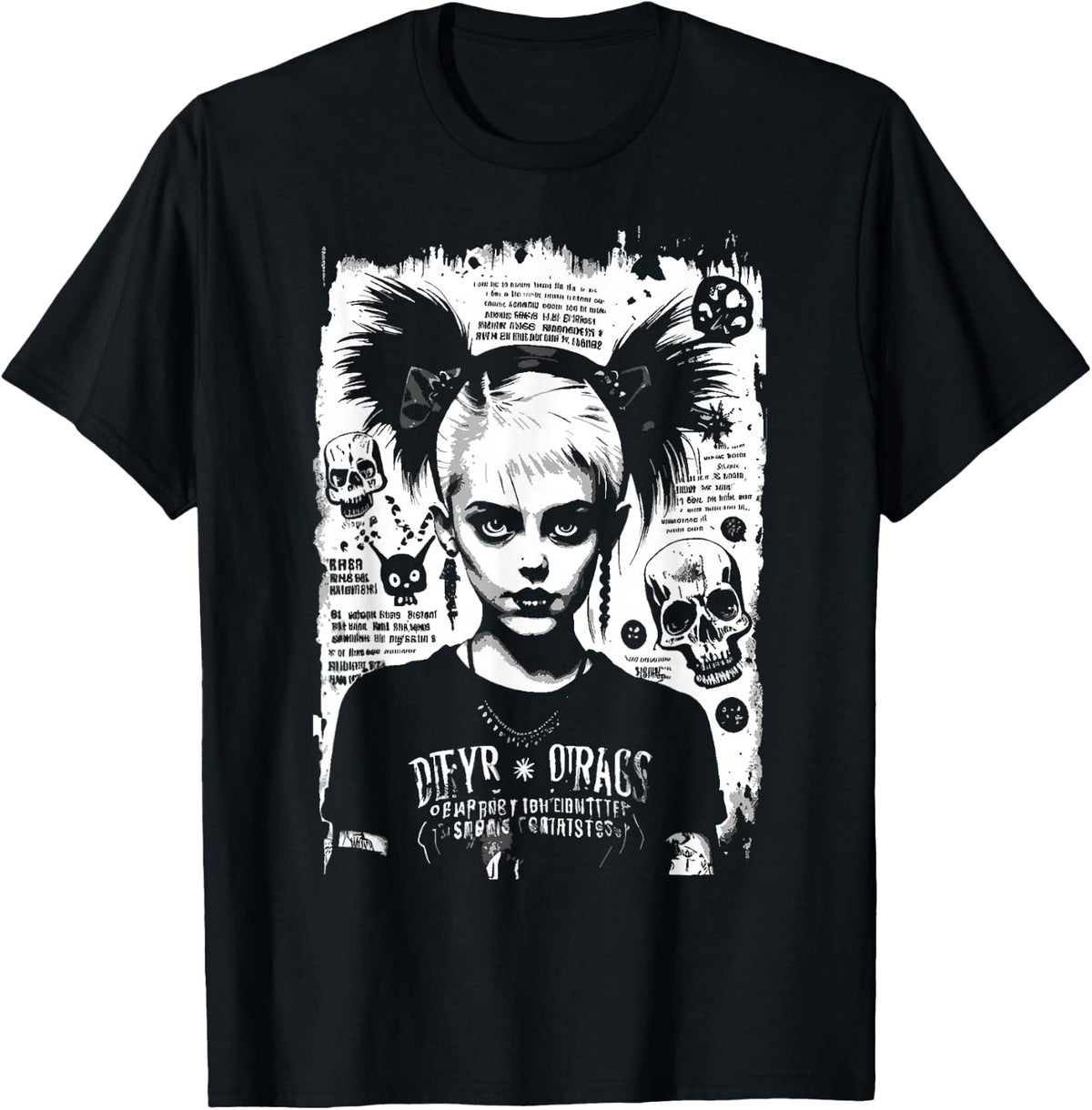 80's Punk Trad Goth Photocopy Fanzine Flyer Art Version 4 T-Shirt