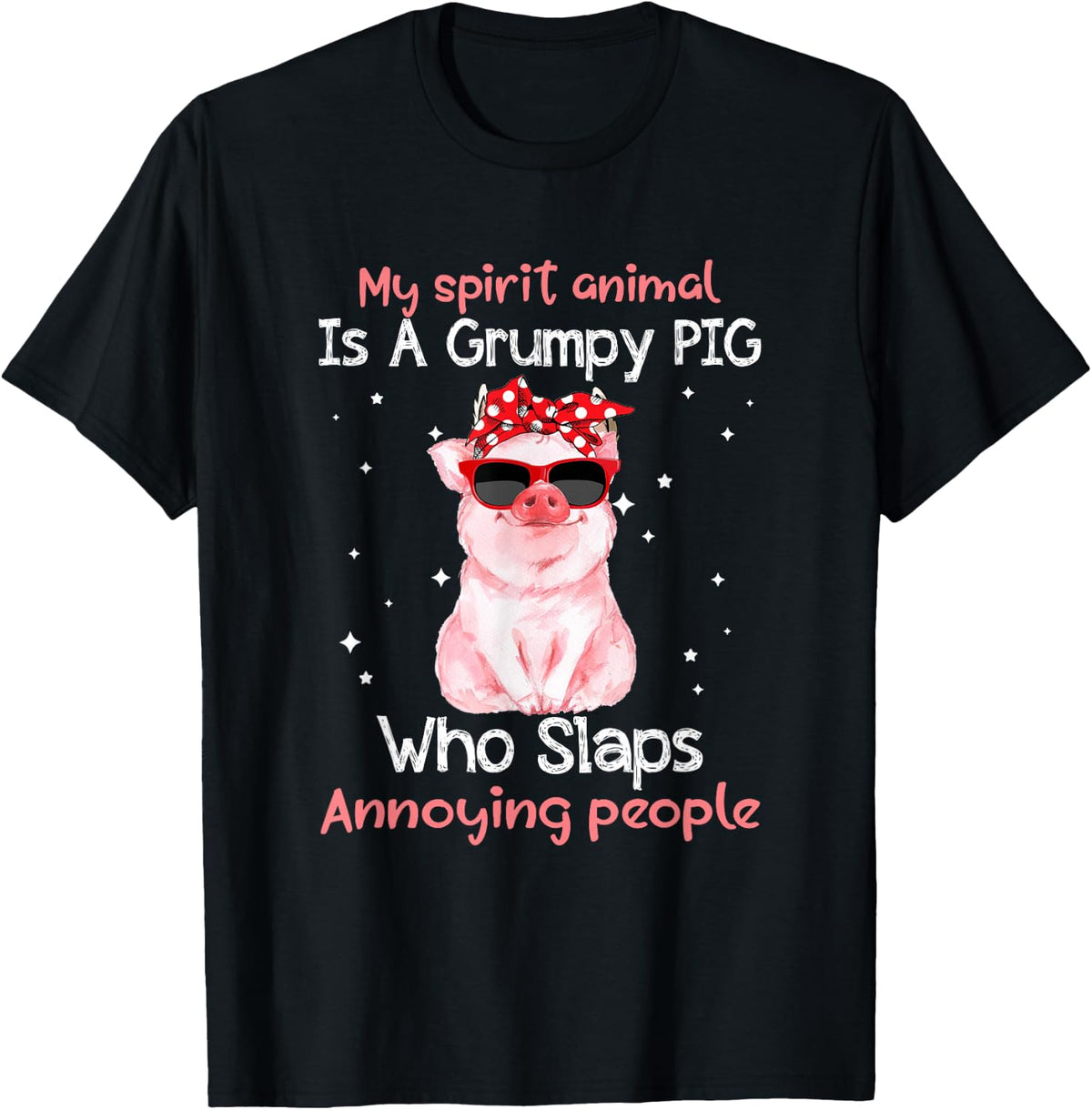 Pig Lover My Spirit Animal is Grumpy Pig Funny T-Shirt
