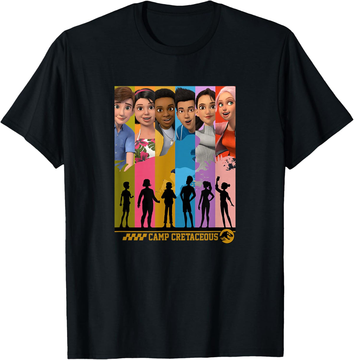 Jurassic World: Camp Cretaceous Group Shot Panels T-Shirt Small