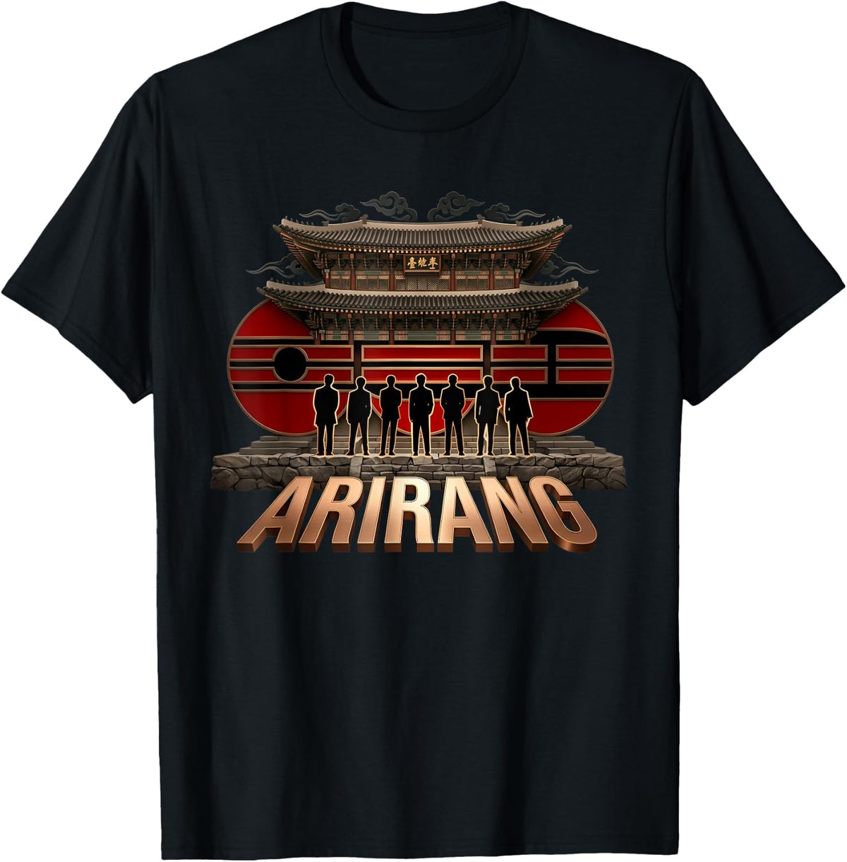 Retro Arirang Korean Hangul Basic Quote T-Shirt Comfort Serenity Clothing Store