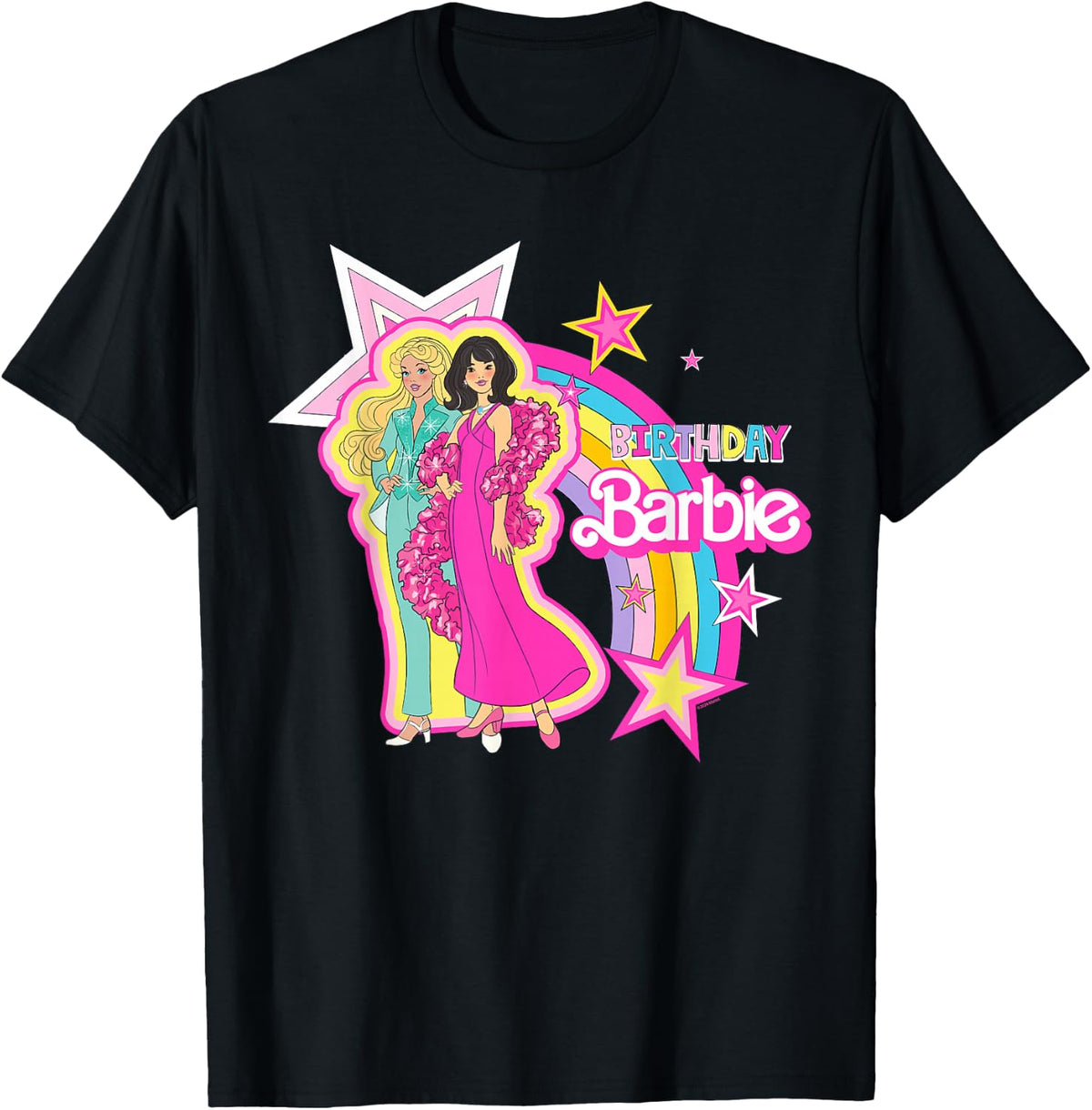 Barbie - Birthday Barbie Rainbow T-Shirt Comfort Serenity Clothing Store