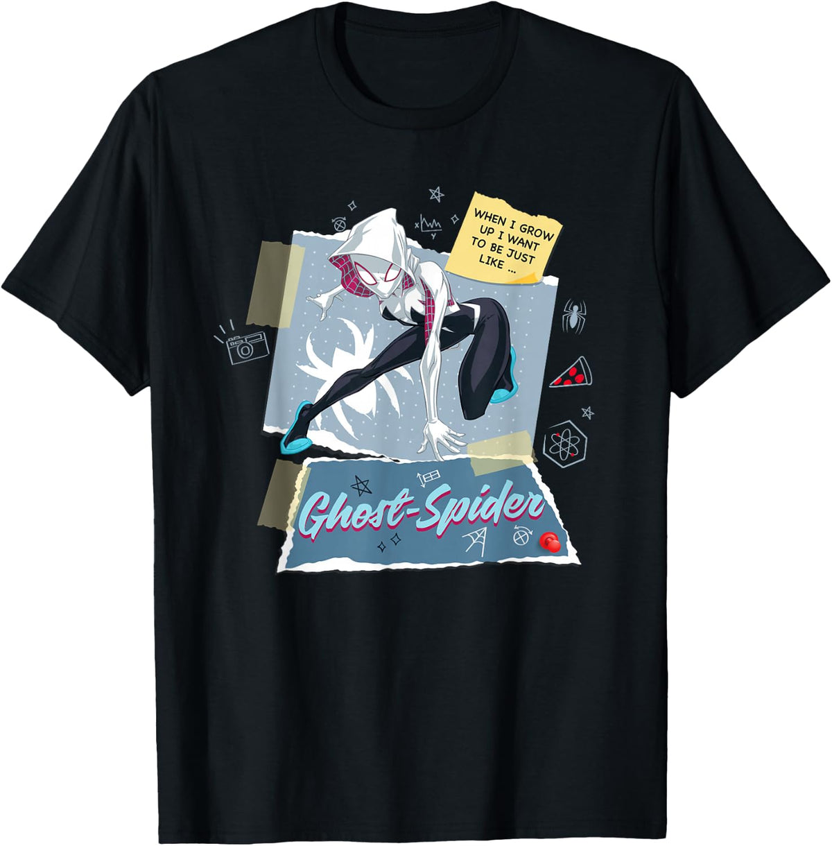 Marvel Ghost-Spider When I Grow Up Torn Paper Collage T-Shirt