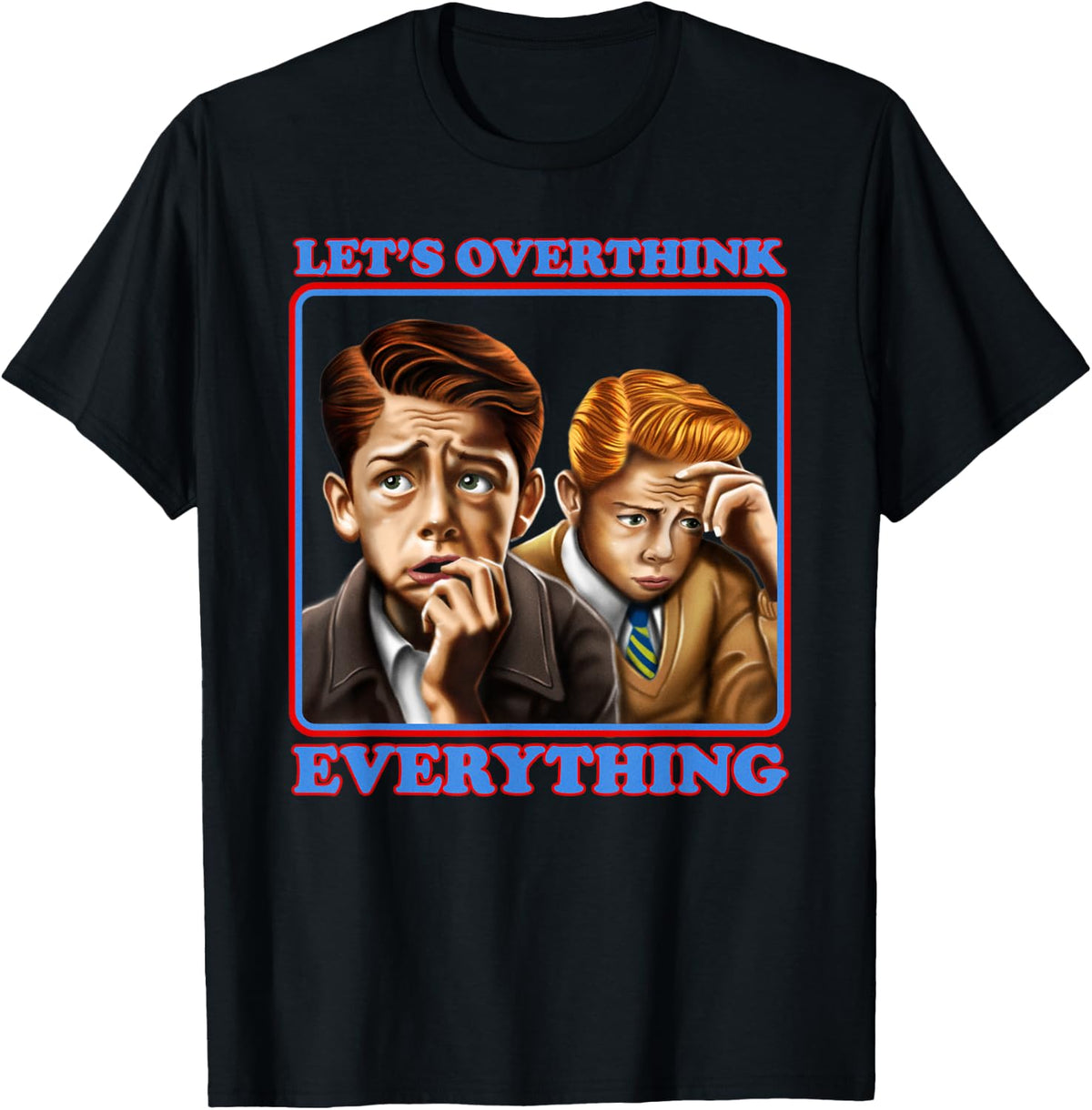 Let's Overthink Everything Shirt Funny Antisocial Introvert T-Shirt Football Club Store