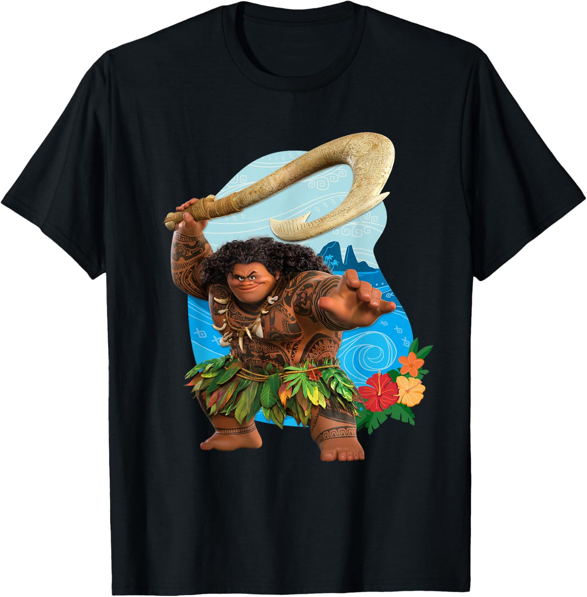 Disney Moana 2 Maui Tropical Island Adventure Fish Hook T-Shirts and Tees for Men Women Kids Comfort Serenity Clothing Store
