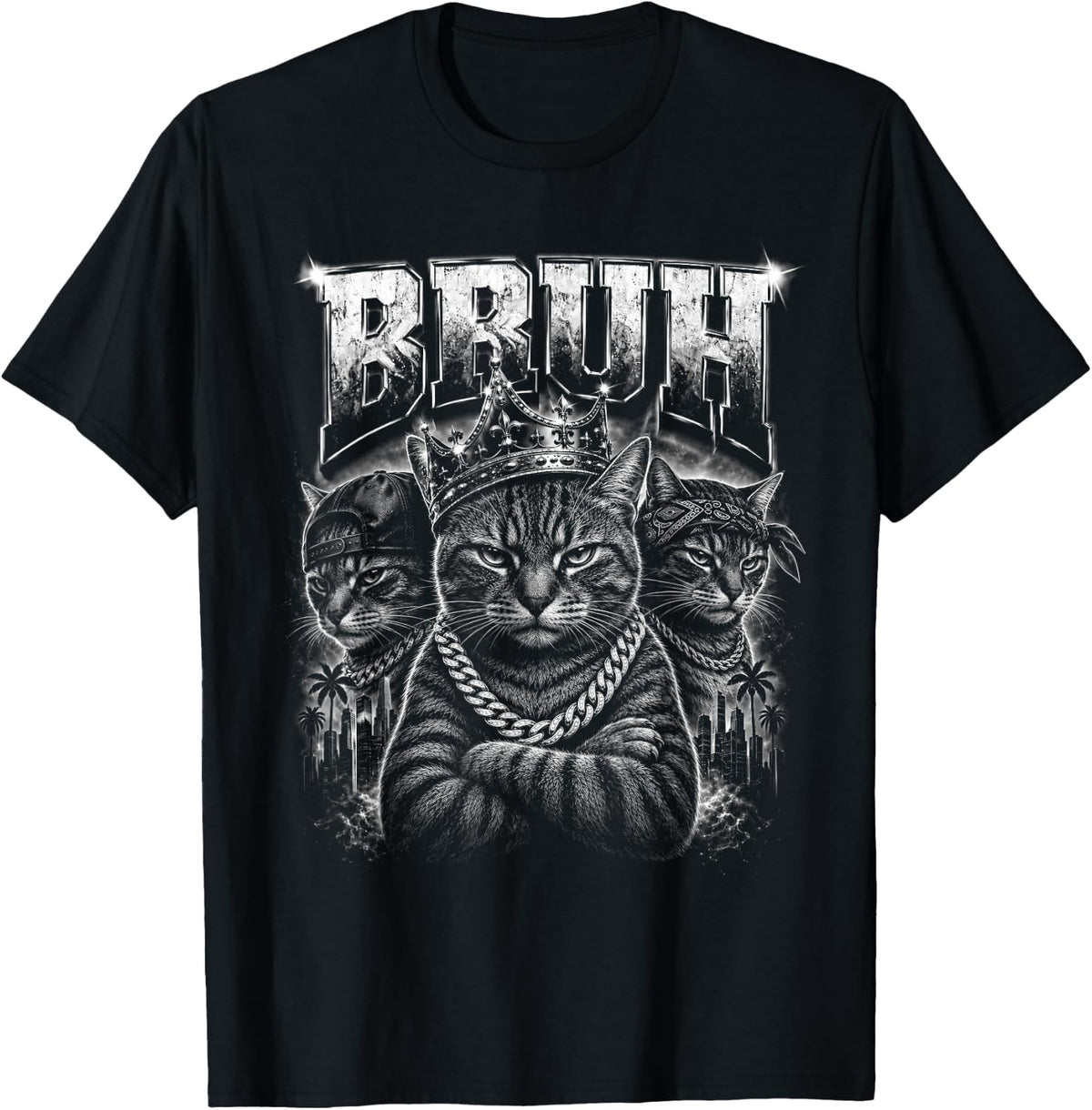 Edgy Cat Bootleg Meme Bruh T-Shirt