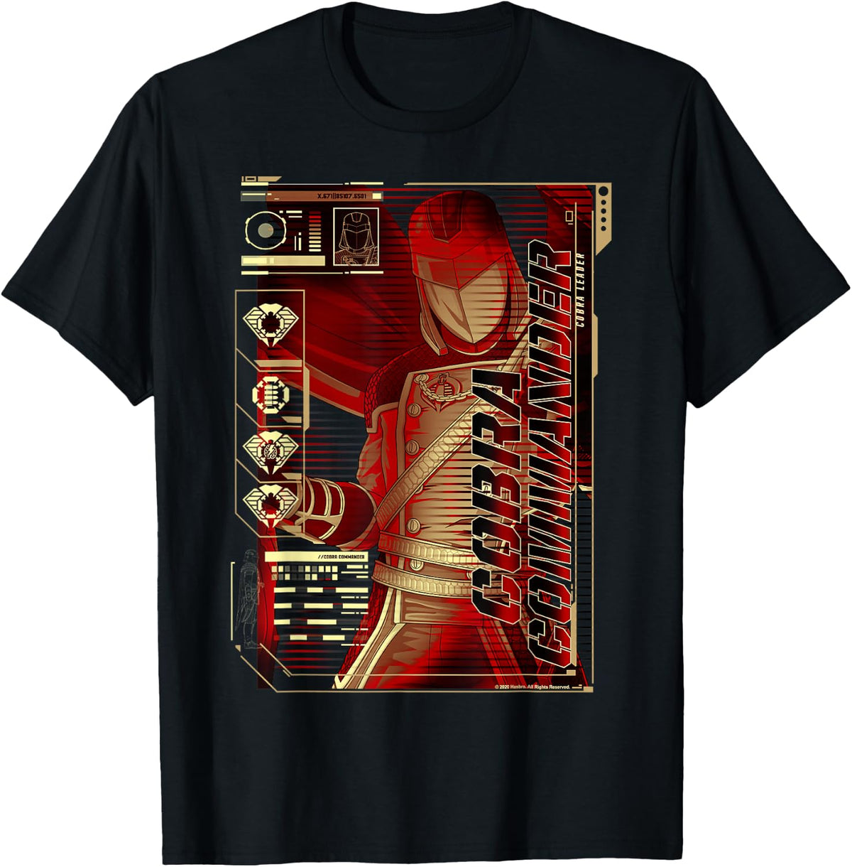 G.I. Joe Cobra Commander Leader Schematic Profile T-Shirt