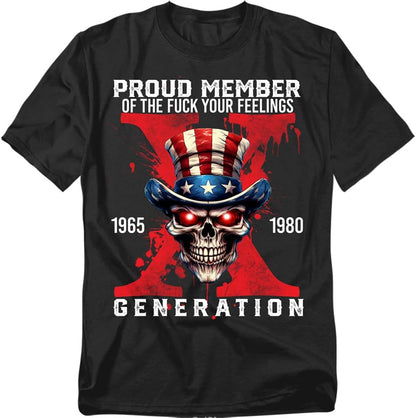Popfunk Proud Member of Gen X T-Shirt – Funny 80s 90s Nostalgia Tee, Unisex