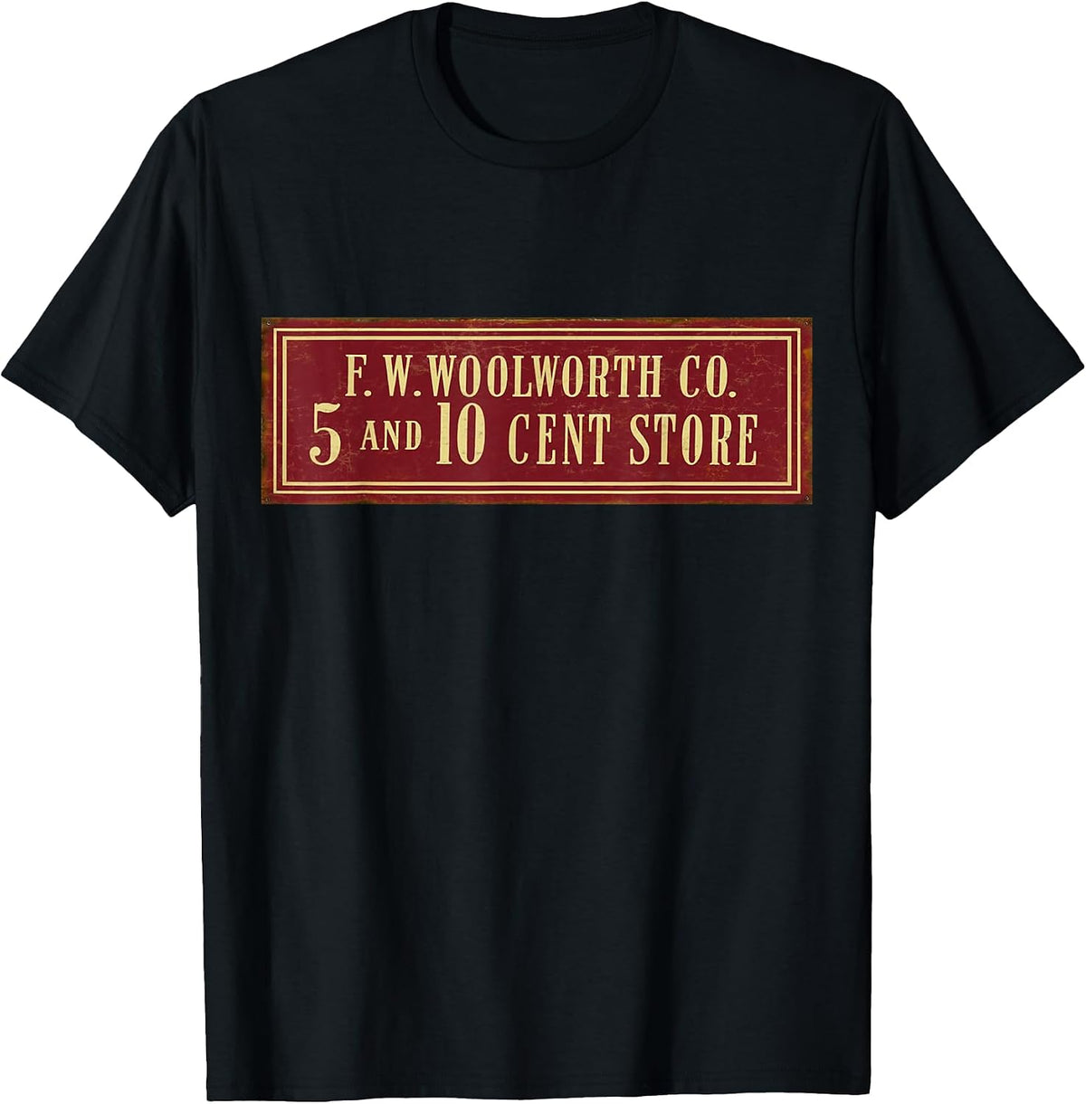 Woolworth Old Store Gone T-Shirt, Men, Black, Small Comfort Serenity Clothing Store