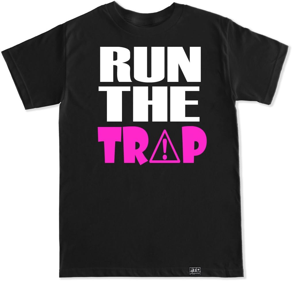 FTD Apparel Men's Run The Trap EDM Rave Concert T Shirt Comfort Serenity Clothing Store