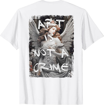 Hip Hop Vintage Edgy Urban Y2K Back Print Streetwear Angel T-Shirt