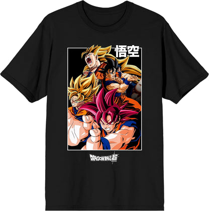Dragon Ball Goku Super Saiyan Character Men's Black T-Shirt