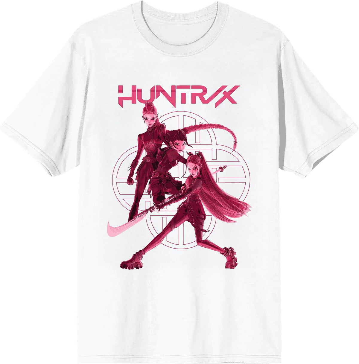 Kpop Demon Hunters Huntrix Stacked on White Short Sleeve Adult T Shirt Football Club Store