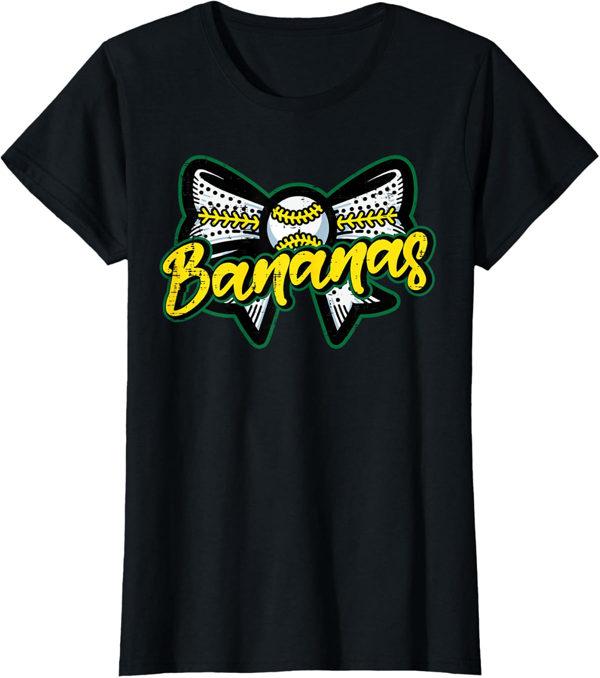Banana Bow Ribbon Cute Fruit Women Girls Kids T-Shirt