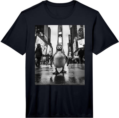 Penguin in Times Square T-Shirt - NYC Graphic Tee Performance T-Shirt