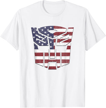 Transformers Autobots American Flag Logo T-Shirt Football Club Store