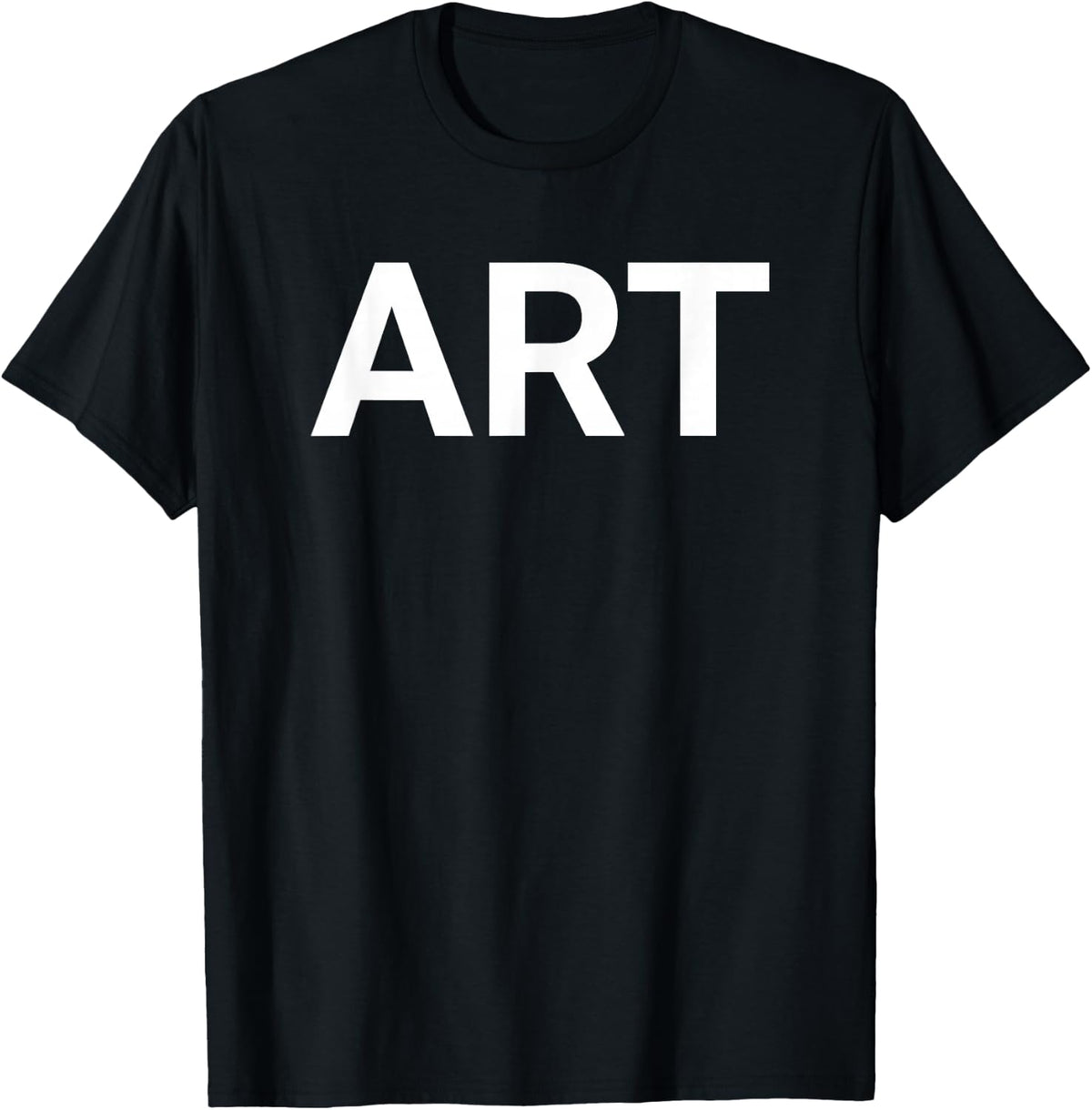 ART Typography Design Bold White Letters Minimalist Word T-Shirt Football Club Store