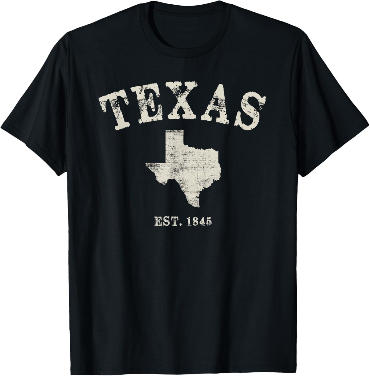 Distressed Texas State Flag Map T-Shirt
