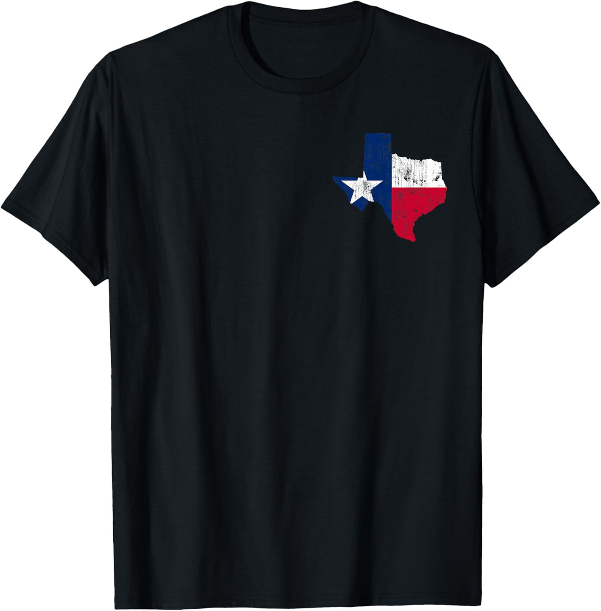 Texas State Flag Map Vintage Distressed T-Shirt
