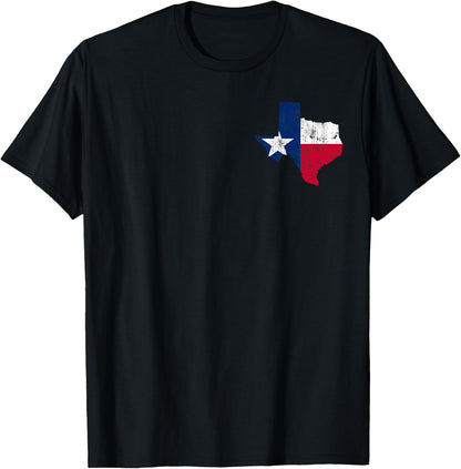 Texas State Flag Map Vintage Distressed T-Shirt