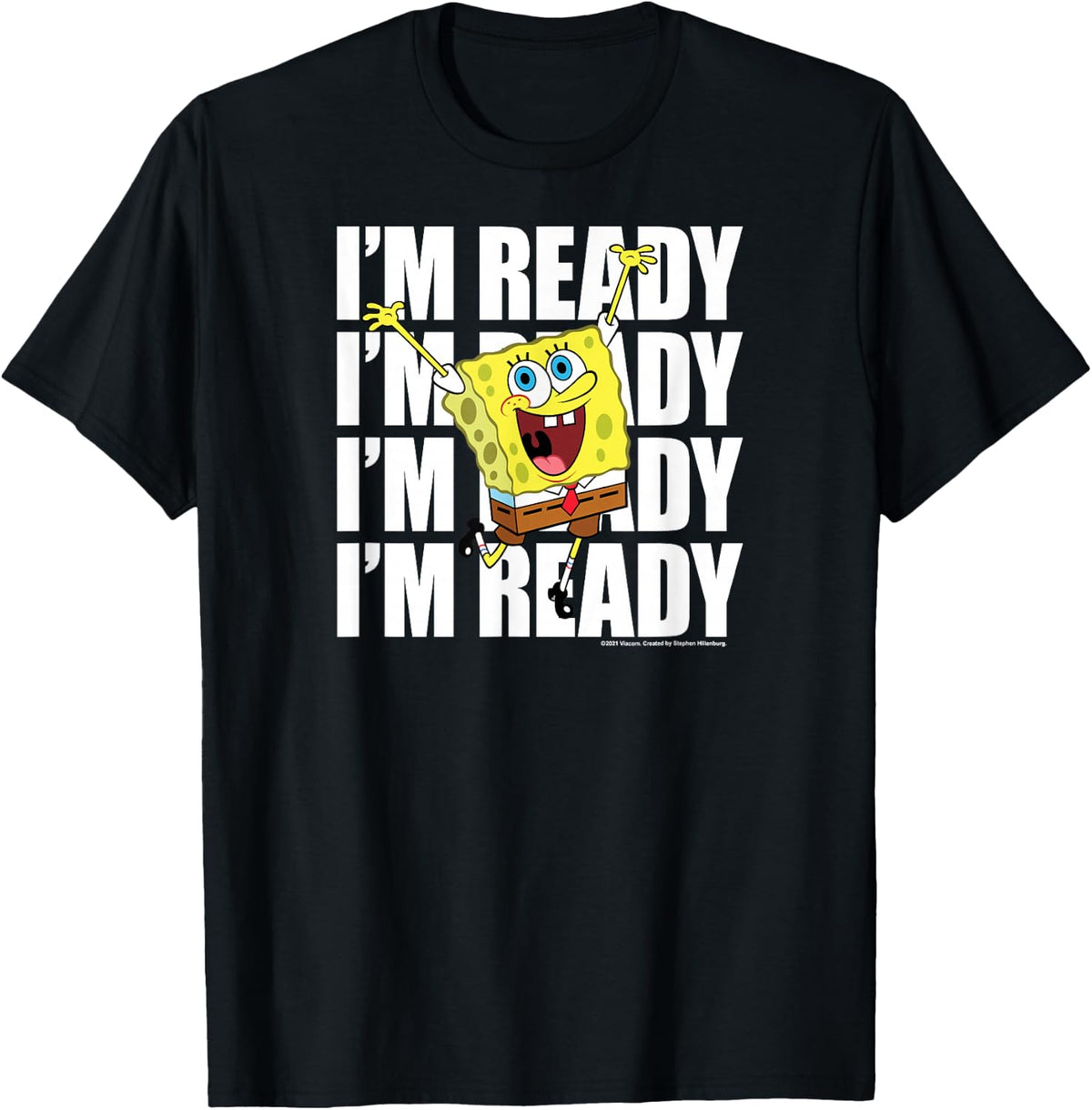 Spongebob Squarepants - I'm Ready Stacked T-Shirt