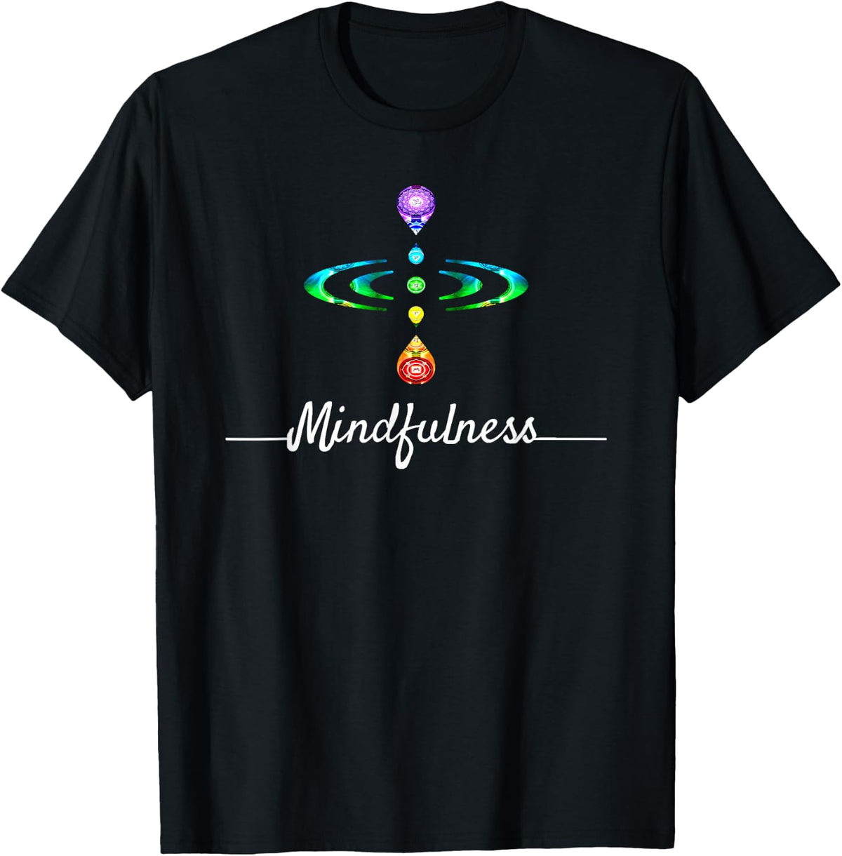 Womens Mindfulness T-Shirt Be Present in Moment Chakra Shirt T-Shirt Comfort Serenity Clothing Store