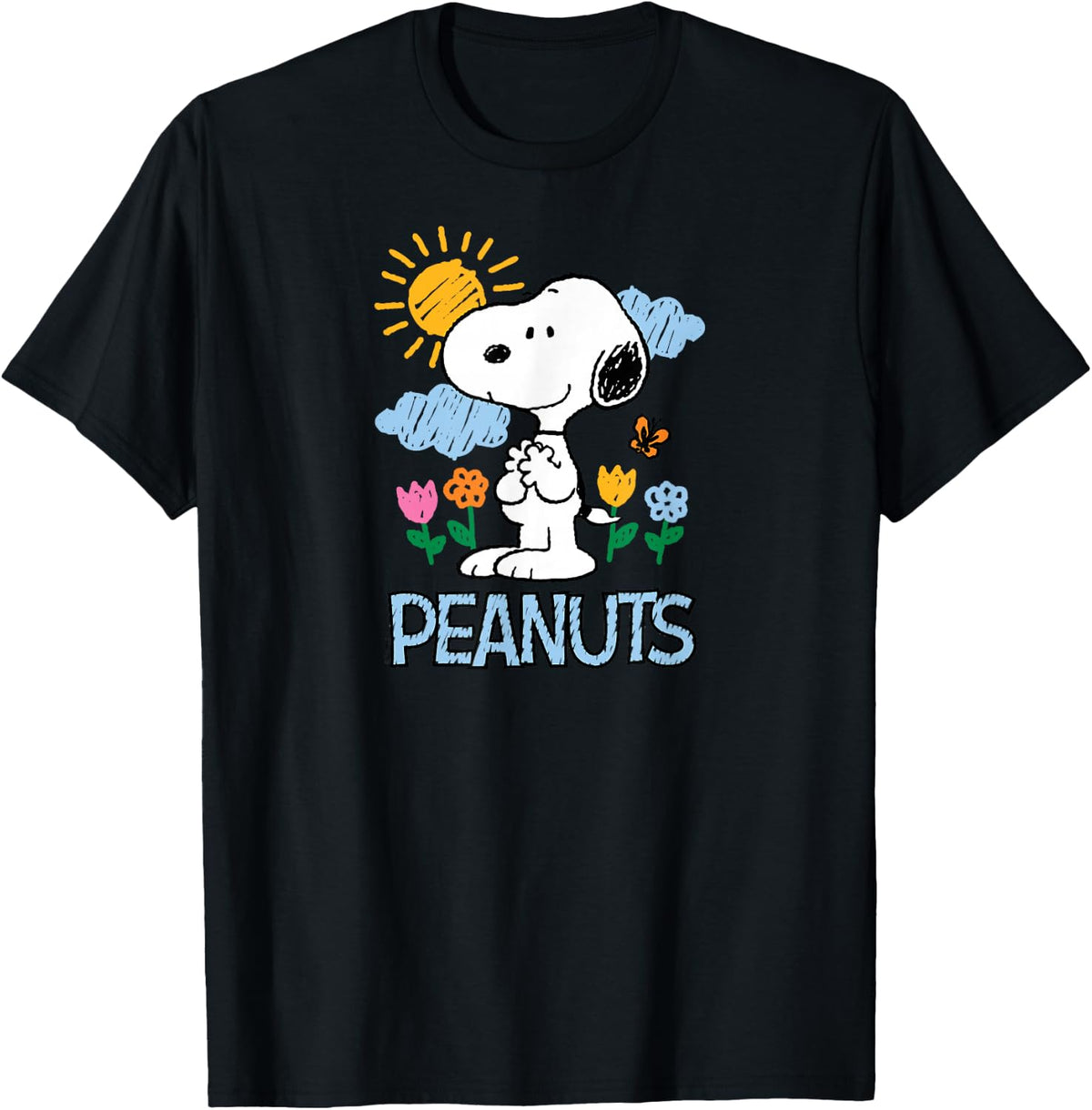 Snoopy Spring Flowers T-Shirt Comfort Serenity Clothing Store