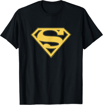 Superman Gold & Black Shield T-Shirt Football Club Store