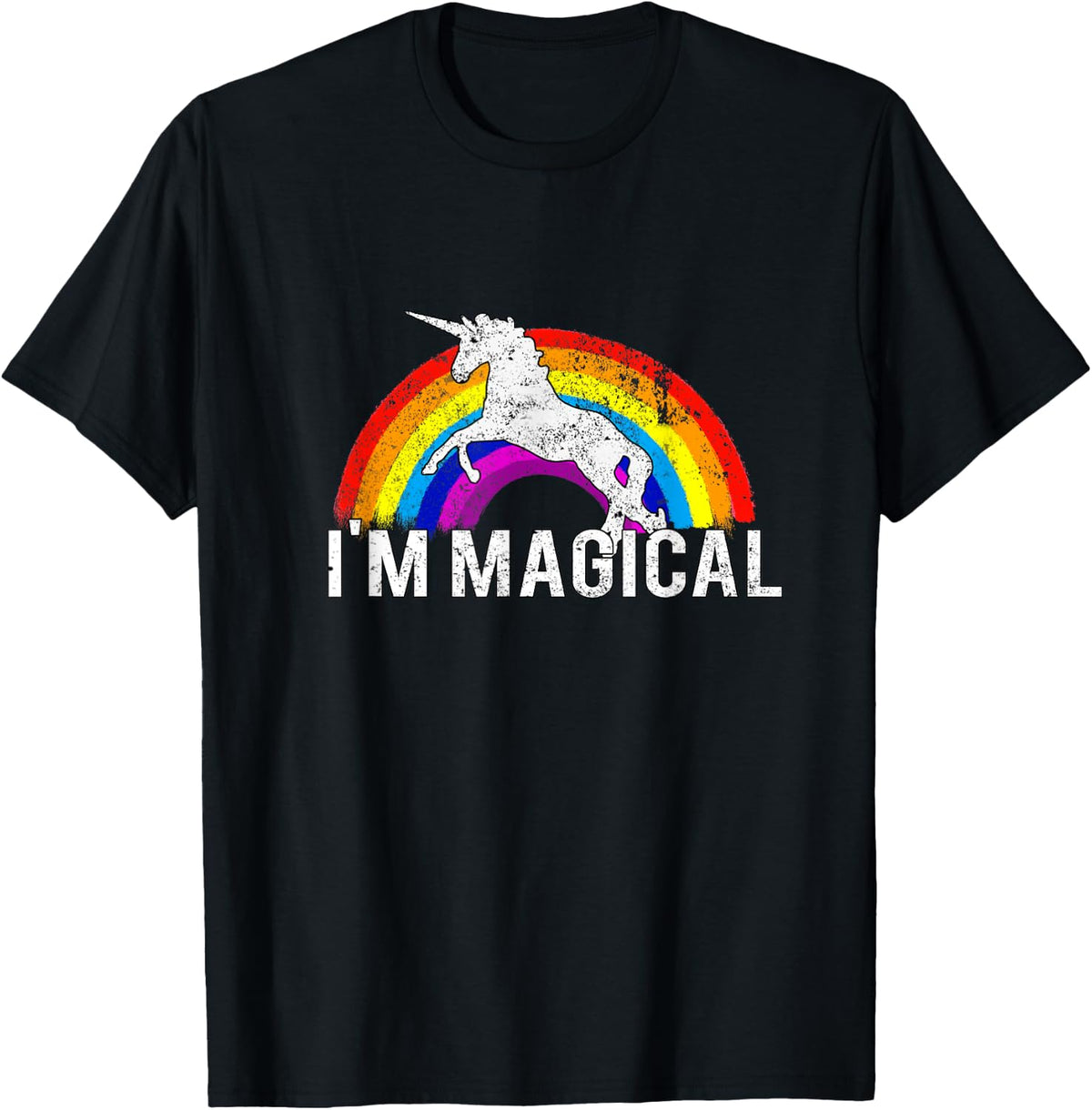 I'm Magical Unicorn in Rainbow T-Shirt Funny and Pretty Tee T-Shirt