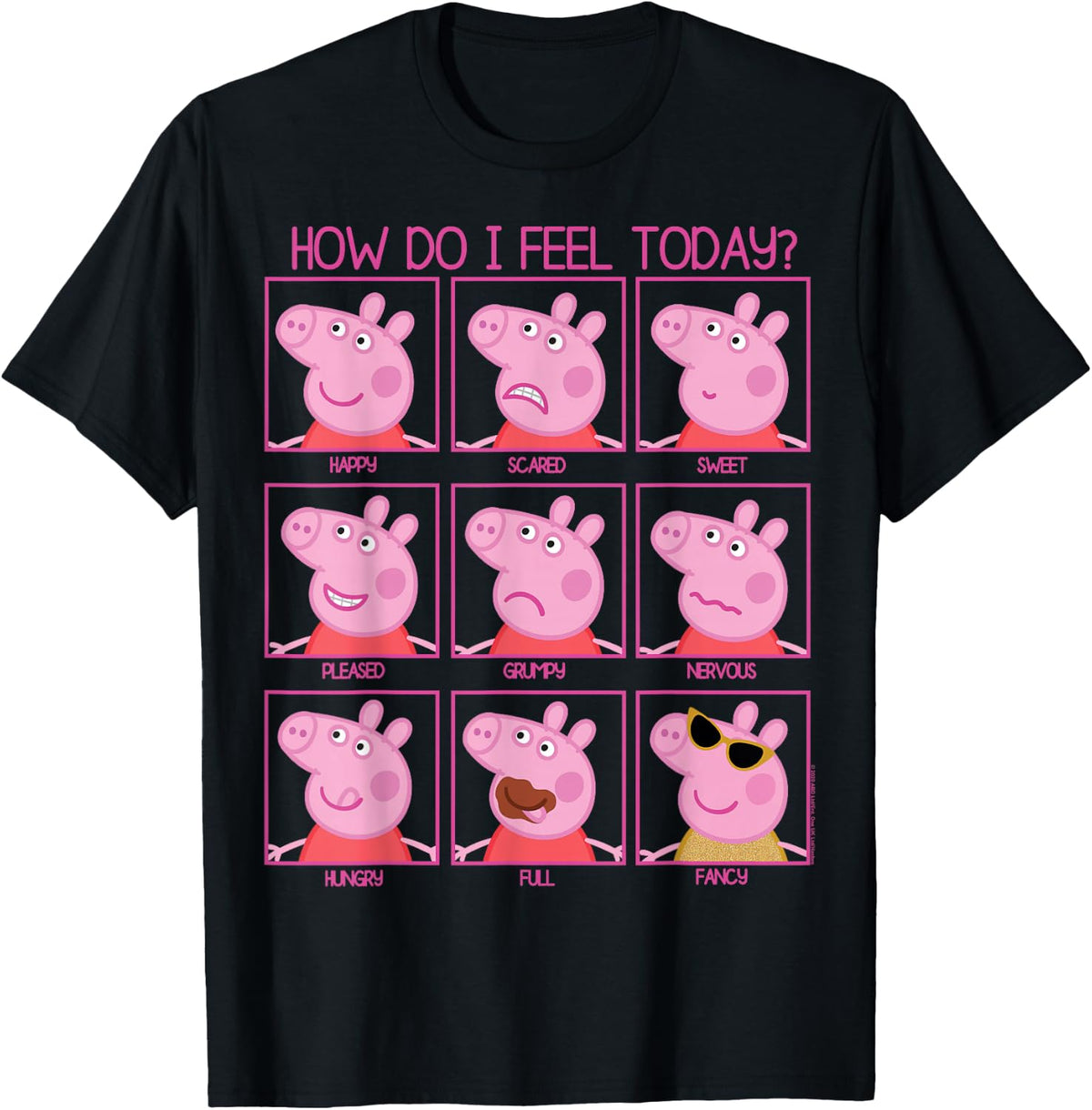 Peppa Pig How Do I Feel Today T-Shirt Small