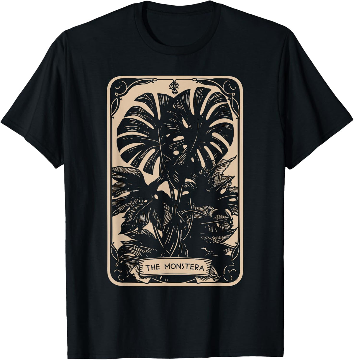 The Monstera Deliciosa Tarot Card | Green Witch Plant Lover T-Shirt