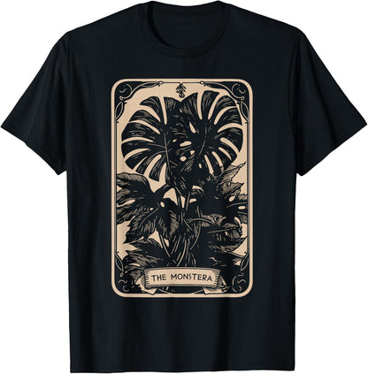 The Monstera Deliciosa Tarot Card | Green Witch Plant Lover T-Shirt