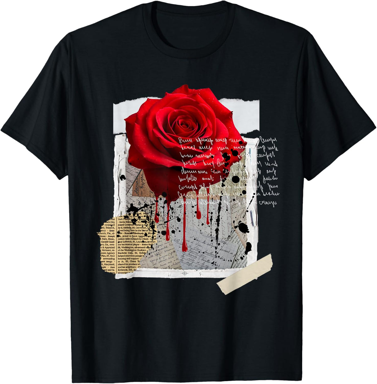 Streetwear Graphic Dark Floral Urban Aesthetic, Mens Fashion T-Shirt Comfort Serenity Clothing Store