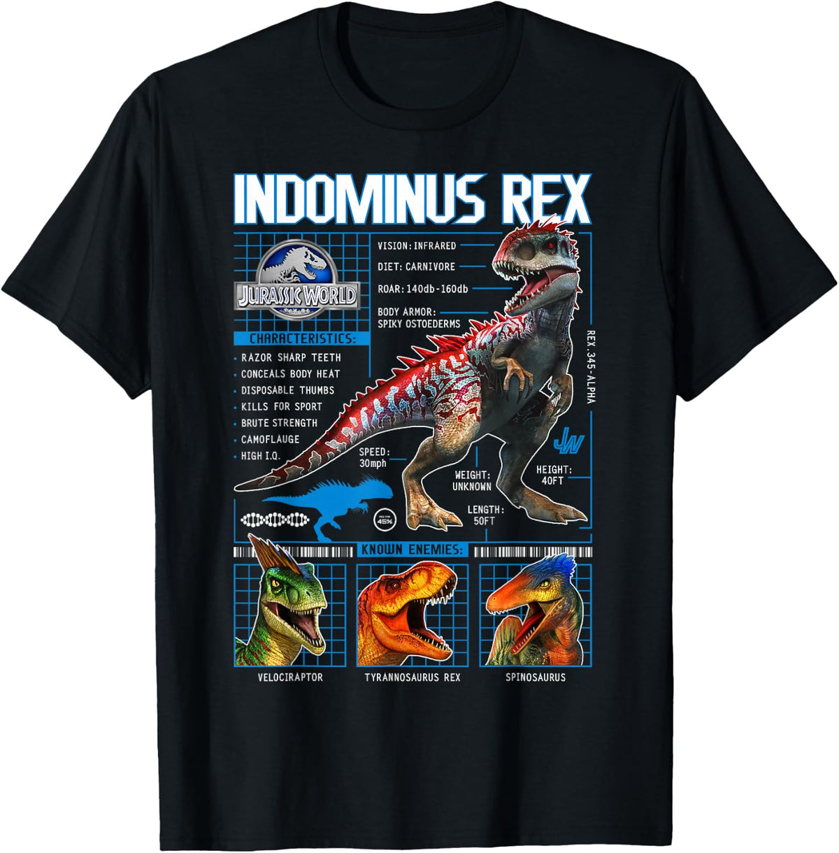 Jurassic World Indominus Rex Schematic T-Shirt