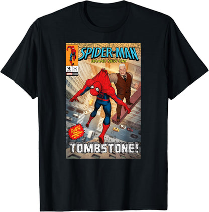Marvel Studios Spider-Man: BND Movie 2026 vs Tombstone Comic T-Shirt